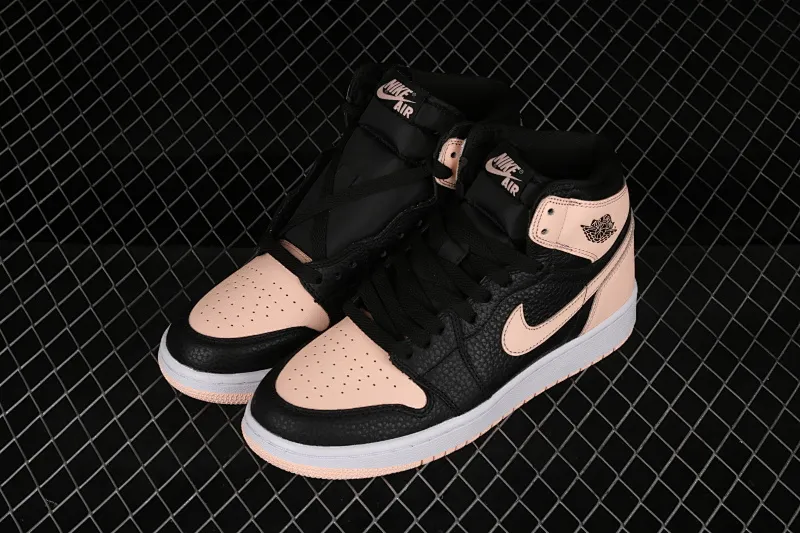 All Categories Air Jordan Jordan Series Basketball Shoes Air Jordan 1 High Air Jordan 1 "Crimson Tint" AJ1 Joe 1 Black Pink Litchi Pattern Women's Shoes 555441-081